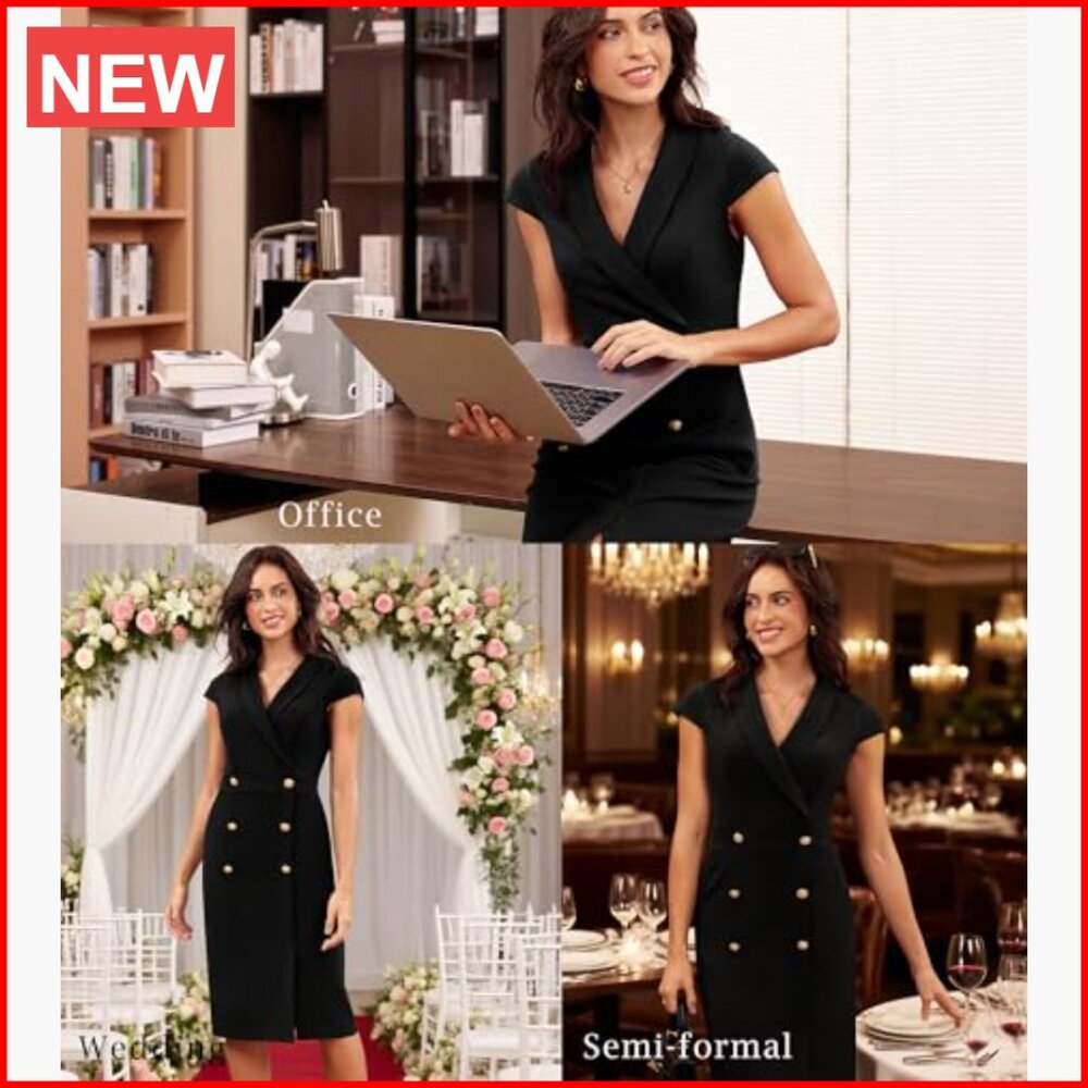 Polyester Elastane Work Bodycon Dress With Pocket… - image 5